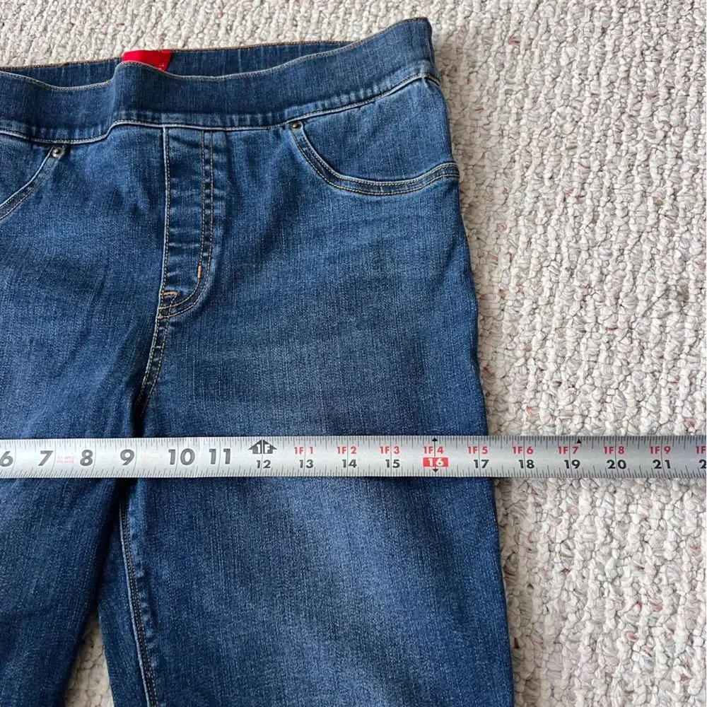 SPANX Distressed Ankle Skinny Jeans‎ in Medium Wash